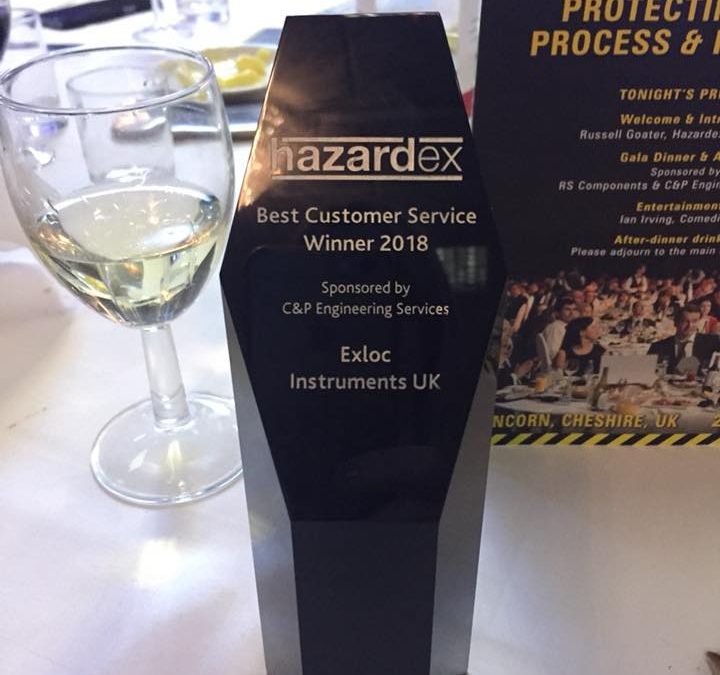Exloc Instruments receive Best Customer Service Award